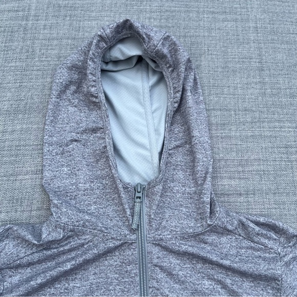 Uniqlo Youth Unisex Light Grey Full Zip Long Sleeve Hoodie Jacket Size 9-10Y - Picture 5 of 16